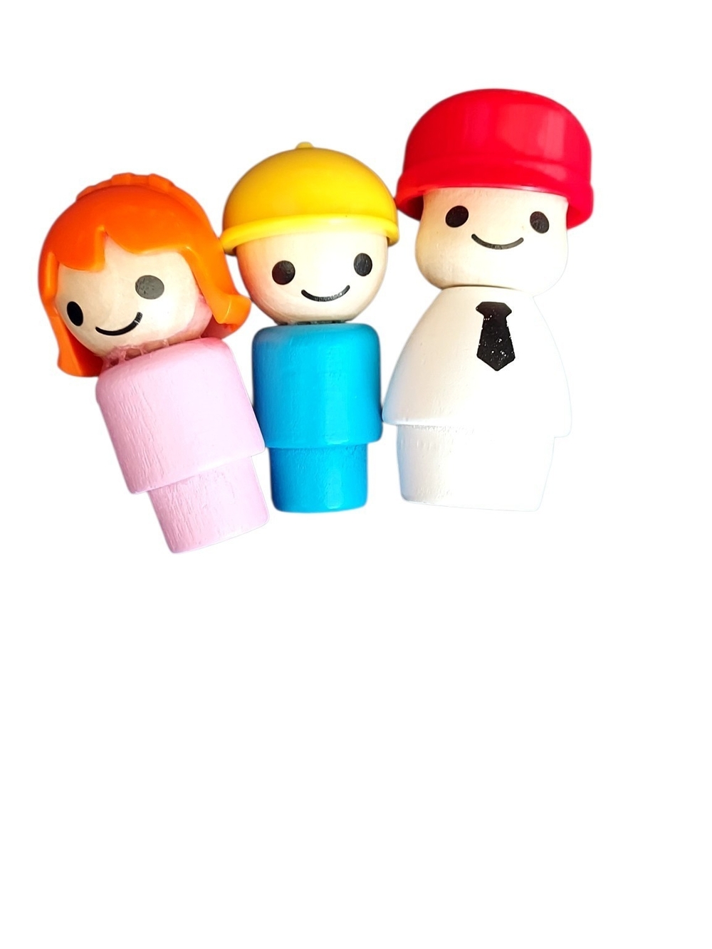 Wooden Family Peg Dolls Set - Multicolor